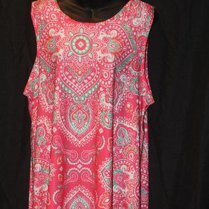 Paisley Sleeveless Shift Dress